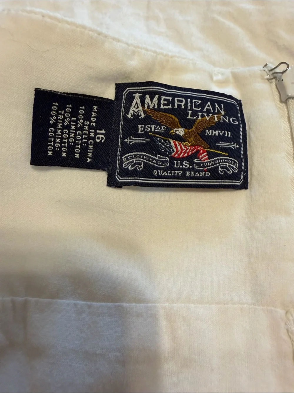 American Living White Spaghetti-Strap Formal Dress Sz 16
